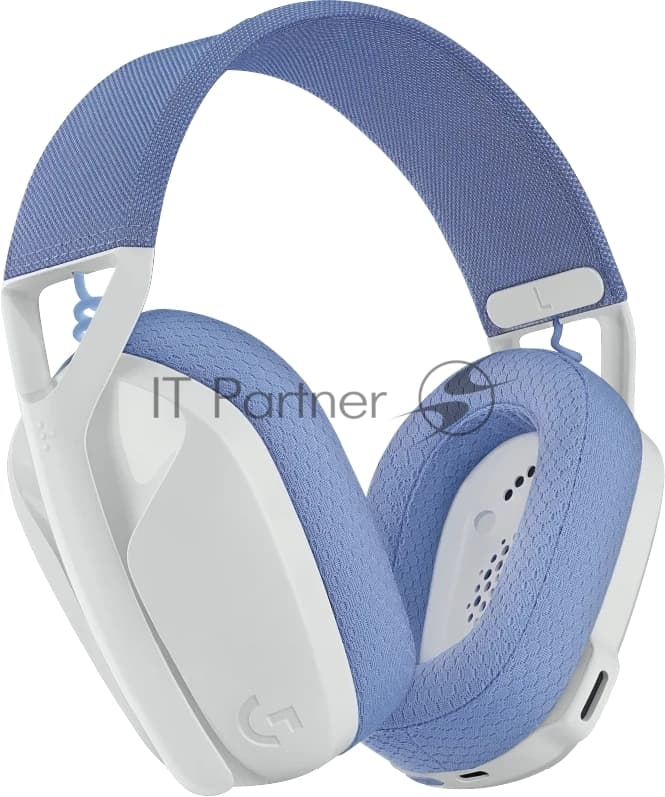 Гарнитура Logitech G435 белый/синий, беспроводная, радиоканал, до 18 ч