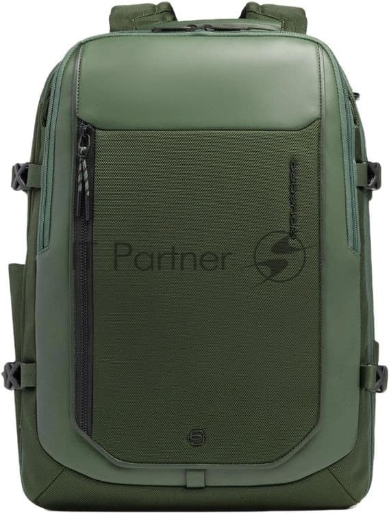 Рюкзак мужской Piquadro Lyss CA6929S143BM/VE зеленый тимьяновый полиэстер/натур.кожа