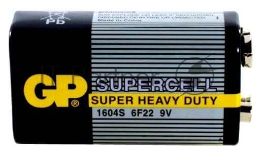 Солевая батарейка GP Supercell 1604S (Крона) - 1 шт. в пленке