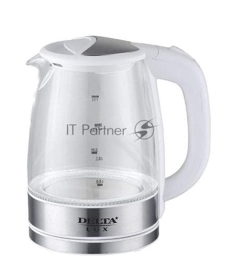 Чайник электрический Delta LUX DL-1204W белый