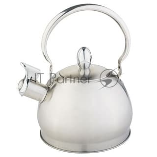 Чайник для плиты WEBBER ВЕ-0560 нерж со свистком 2,0 л, индукц, складная ручка (12)