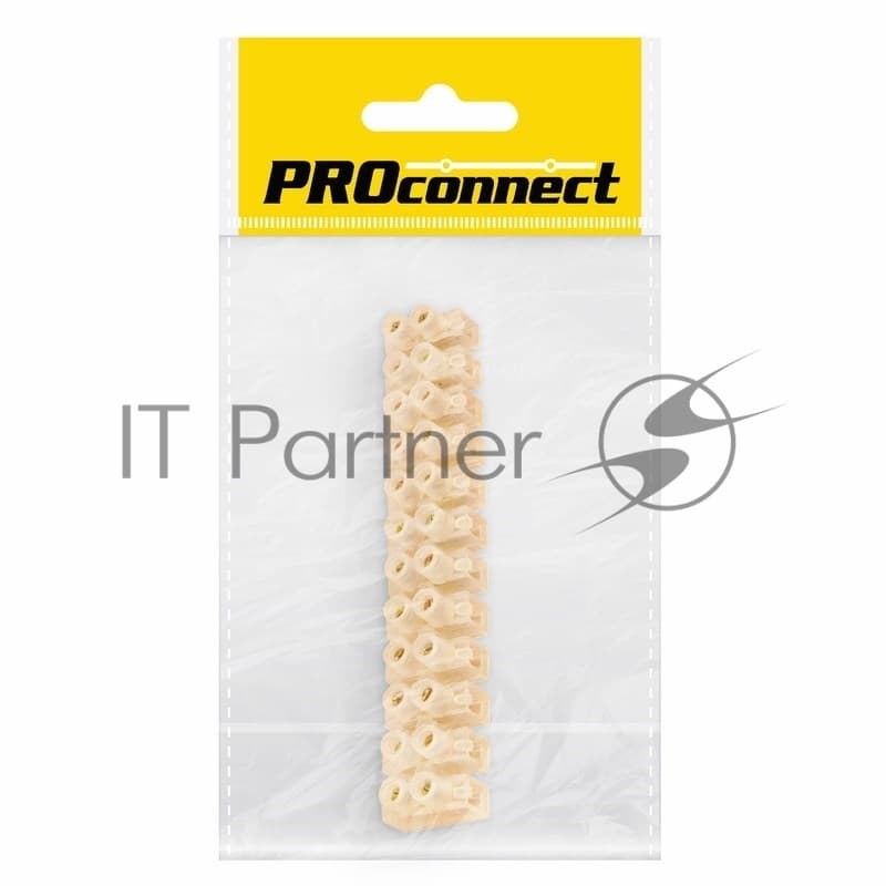 Колодка клеммная КВ-12 PROconnect, 16А, 12 мм², индивидуальная упаковка, 1 шт.