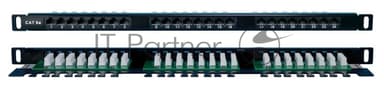 Патч-панель Hyperline PPHD-19-24-8P8C-C5E-110D 19" 0.5U 24xRJ45 кат.5e UTP