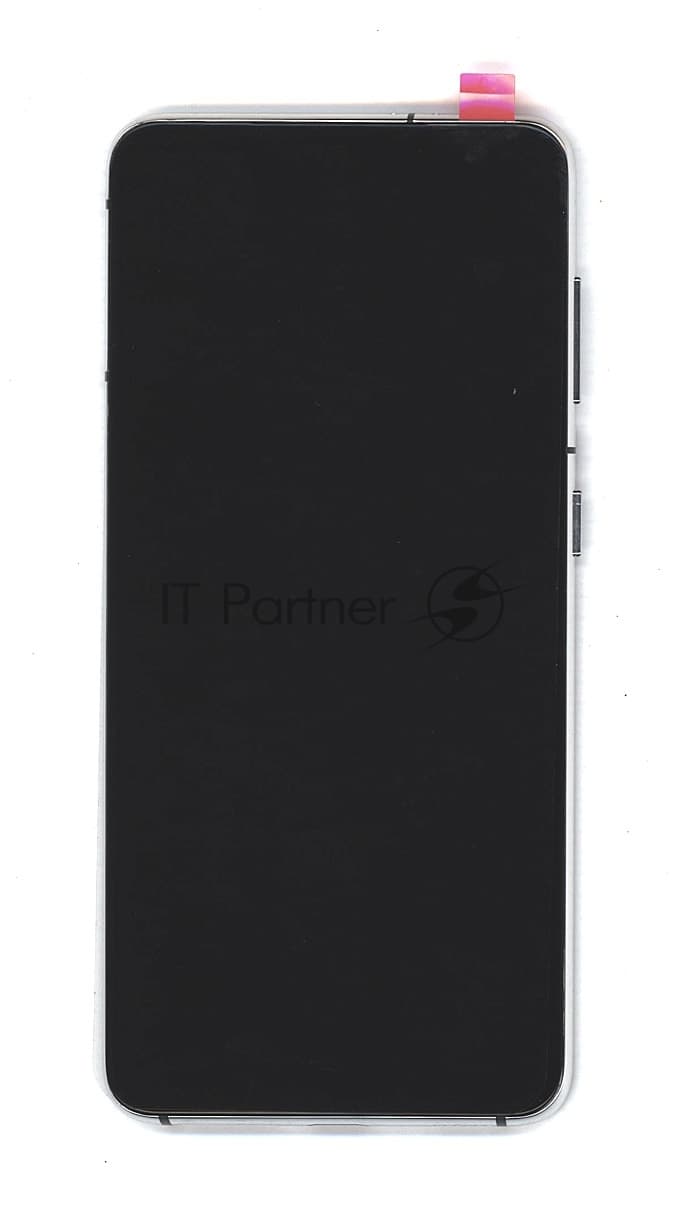 Дисплей (модуль) для Samsung Galaxy S21 5G SM-G991B в сборе с тачскрином и рамкой (OLED) серебро