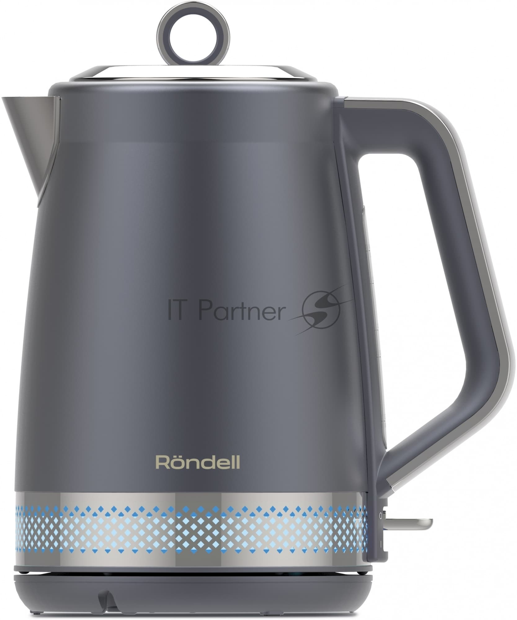 Чайник электрический Rondell RDE-WK880 1.7 л, 2200 Вт, титан/серебристый корпус: серебристый