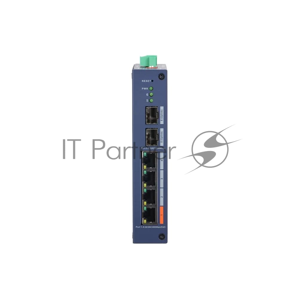 DAHUA DH-CHS4206-4GT-60 4-портовый гигабитный PoE коммутатор с функцией облачного управления 4 RJ45 10/100/1000Мбит/с (PoE/PoE+/Hi-PoE), 2 SFP 1000Мбит/с (uplink)