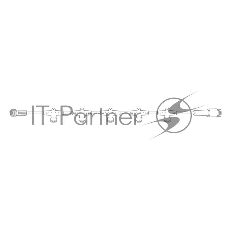 Разветвитель - шина для уличных гирлянд Professional (1 вход, 5 выходов), расстояние 100 см, белый ПВХ
