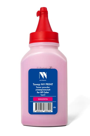 Тонер NVPrint для HP Color универсальный Type2 (60г) Magenta совместимый