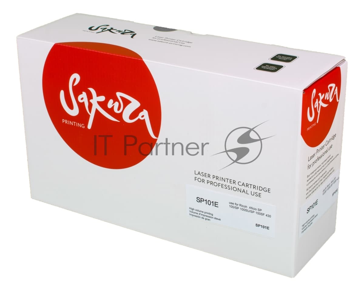 Картридж Sakura SP101E Black для Ricoh Aficio SP 100, SP 100SU, SP 100SF, SP 112, черный, 2000 к.