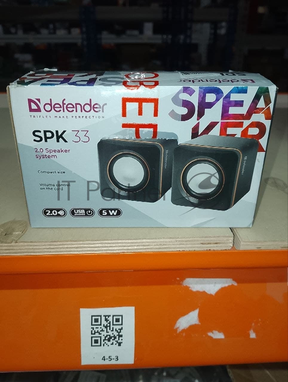 (Поврежденный товар) Акустическая система 2.0 DEFENDER SPK 33 черный (5Вт, питание от USB) (65633_(Поврежденный товар) 001709)