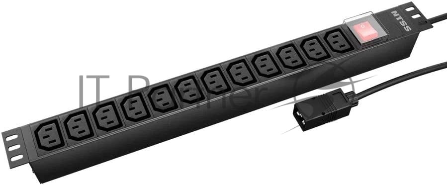 Блок распределения питания NTSS NTSS-PDU-DA2041 гор.размещ. 12xC13 базовые 16A C20 2м
