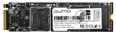Накопитель SSD QUMO Novation, 512Gb, PCIe 3.0 x4, M.2 2280, NVMe, R/W 3100/2000 OEM