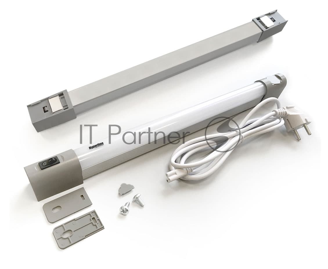 Осветительная панель Hyperline TL19-LED-10W-EU 19 дюймов, LED 10W, 110/220V, 19 дюймовое крепление+ магнитное крепление, 485х31х48мм, длина кабеля 2м, евровилка