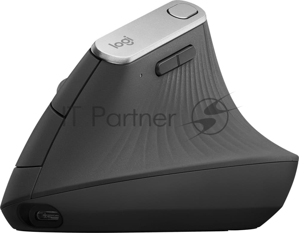 Мышь беспроводная Logitech MX Vertical черный/серебристый, 4000 dpi, радиоканал, Bluetooth, USB, кнопки - 6