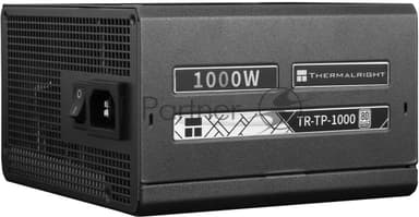 Блок питания Thermalright, 1000W 80+ Platinum (ATX, 3.0, PCIe 5.0, Full modular, 1x24(20+4)pin, 1xCPU 8(4+4)pin, 2xPCIe*2 8(6+2)pin, 1x12VHPWR PCIe 5.0 12+4pin 600мм, 6xSATA3, 4xMOLEX4pin, Active, 120x120мм, 150x140x86мм, APFC, OPP, OVP, OTP, OCP, SCP, UVP, черный)