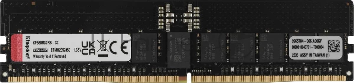 Оперативная память Kingston Fury Renegade Pro, DDR5, 32Gb (1x32Gb), 6000MHz, CL32, ECC, RDIMM