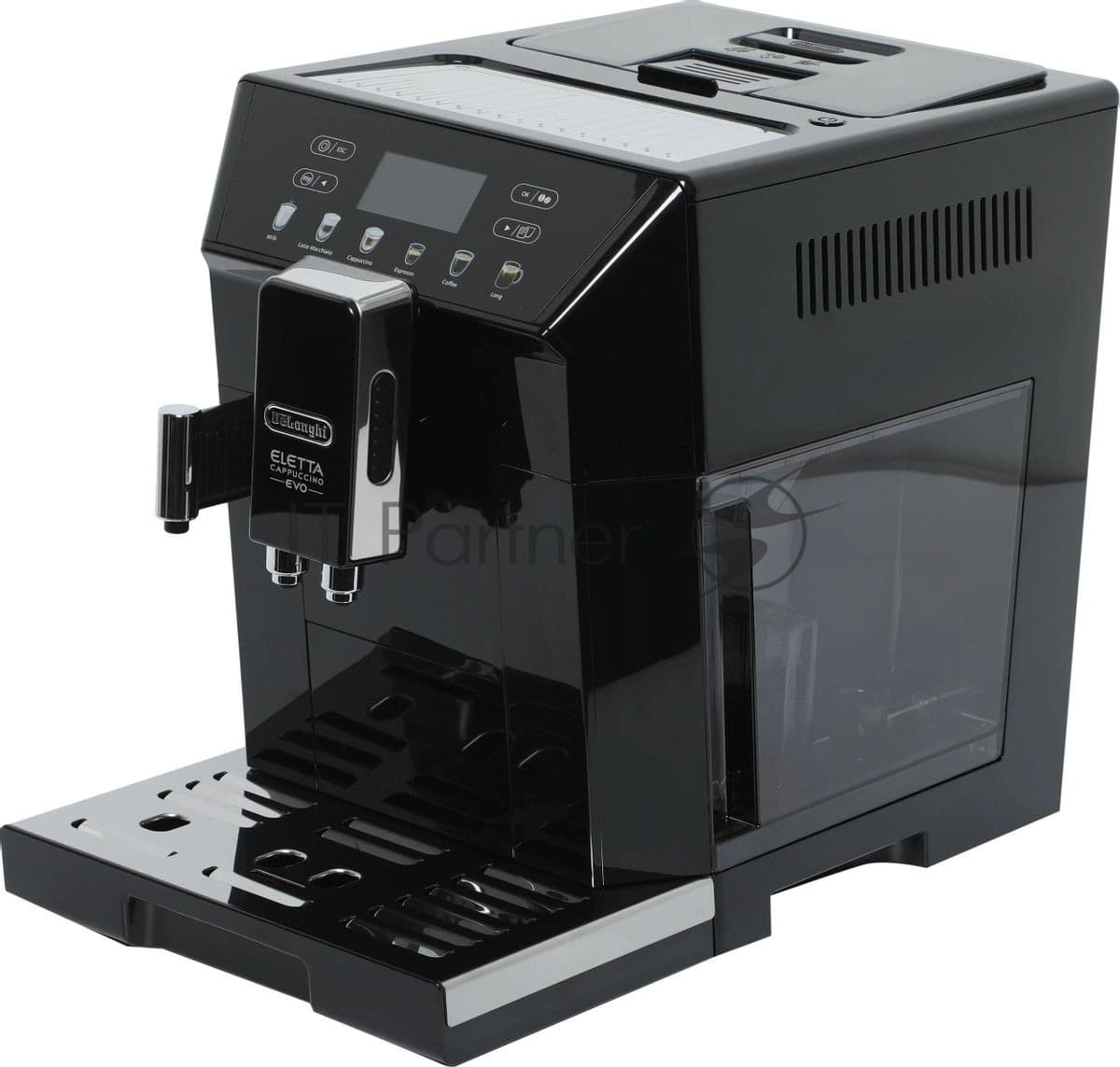 Кофемашина автоматическая DeLonghi ECAM46.860.B черный, исп. кофе - зерновой/молотый, 2 л, 1450 Вт, 15 Бар.
