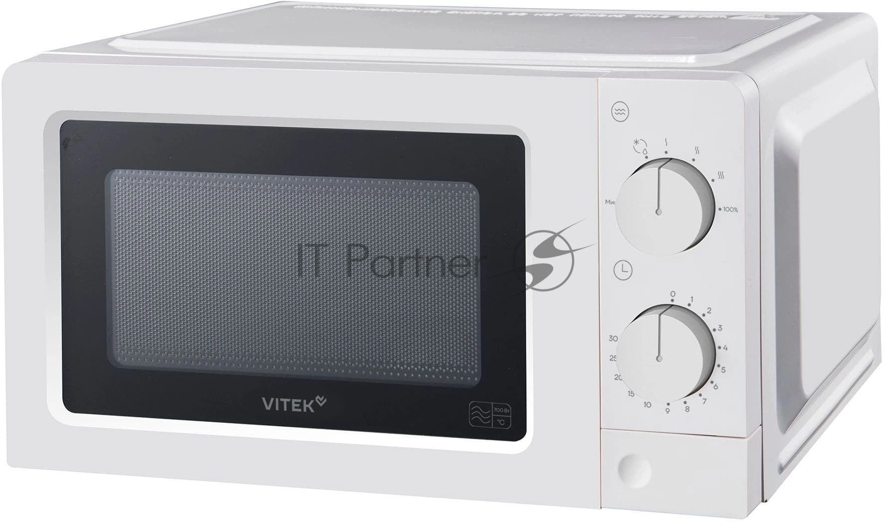 Микроволновая печь Vitek VT-MW0820 белый, 20 л, 700 Вт, переключатели - поворотный механизм