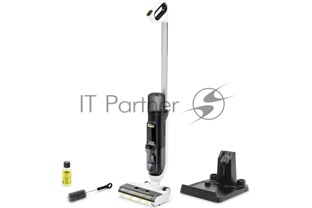 Пылесос вертикальный моющий Karcher FCV 3 белый/черный, питание от аккумулятора, 160 Вт, уборка сухая/влажная, пылесборник 0.8 л
