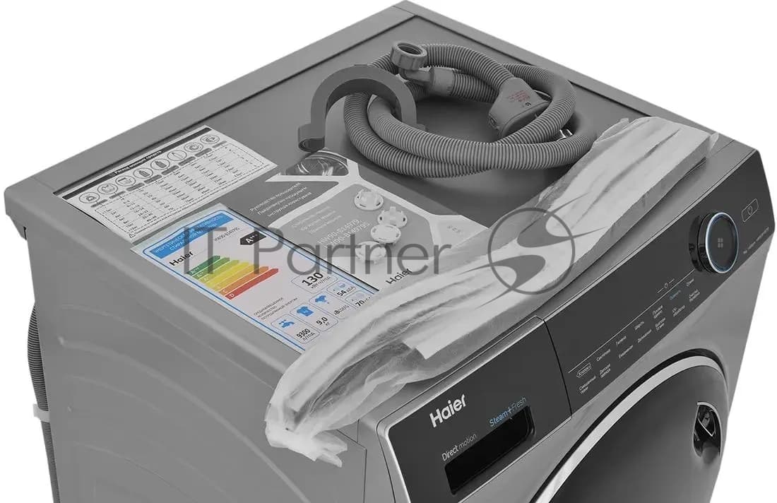 Стиральная машина Haier HW90-B14979S серебристый, загрузка фронтальная 9 кг, 1400 об/мин, A+++