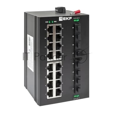 Коммутатор EKF TSX-U-8GX/SFP-16GT, 16×1 Гбит/с + 8×1 Гбит/с SFP, неуправляемый