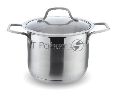 Кастрюля Kelli KL-4237 26,0 л Объем 26 л. Высокач. нерж. сталь. 5-слойное капсульное дно. Подходит для индукции. Стекл. жаропрочная крышка с паровыпуском диаметром 34 см. Удобные термостойкие клепаные ручки. Матовая внутри и снаружи. Мерная шкала внутри.