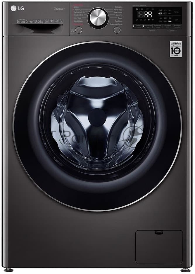 Стиральная машина LG F4V9RWP2E черный, загрузка фронтальная 10.5 кг, 1400 об/мин, класс A+++