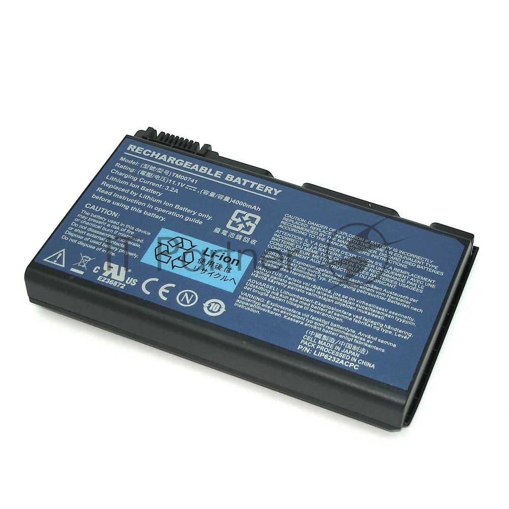 Аккумуляторная батарея для ноутбука Acer TravelMate 7520 (TM00742) 4800mAh 14.8V, черная