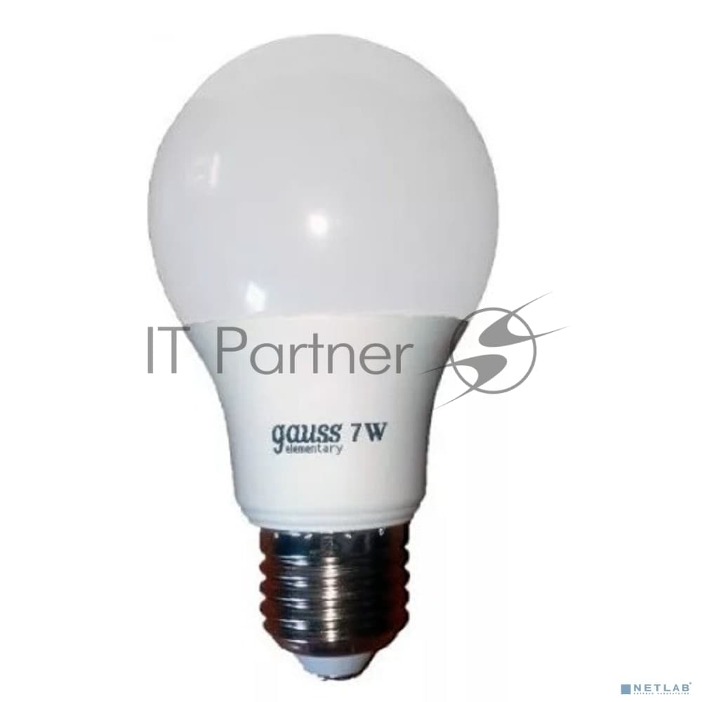 Лампа светодиодная Gauss 23217A LED Elementary A60 7W E27 520lm 2700K 1/10/100 0