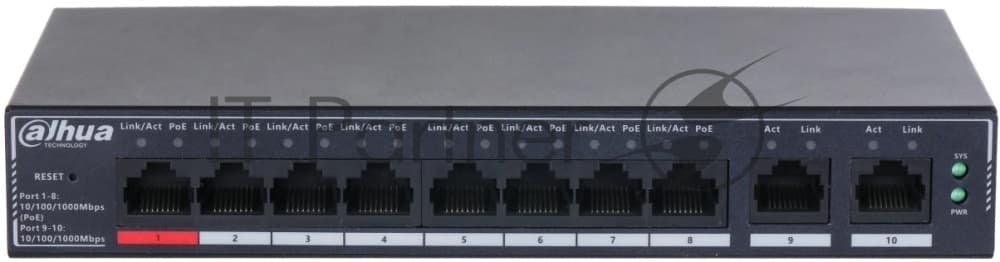 Коммутатор Dahua 10-Port Cloud Managed Gigabit Switch with 8-Port PoE