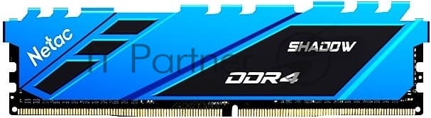 Оперативная память NETAC Shadow, DDR4, 16Gb (1x16Gb), 2666MHz, CL19, DIMM, с радиаторами, синий