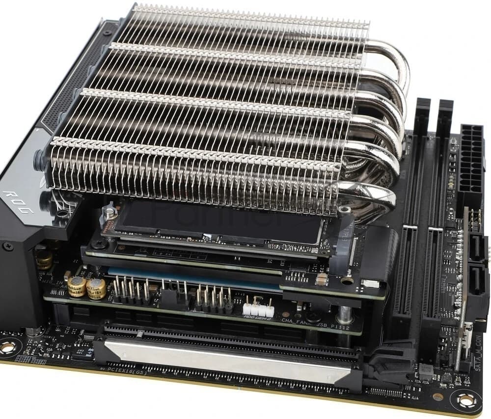 Кулер для процессора Thermalright AXP-120 X67 (4-pin PWM, 52mm, Ni/Cu, 6x6mm, 1x120mm, 59CFM, 26.1dBA, 1800RPM, S: 1851/1700/1200/115X, 2011, 2066, AM5/AM4, grey)