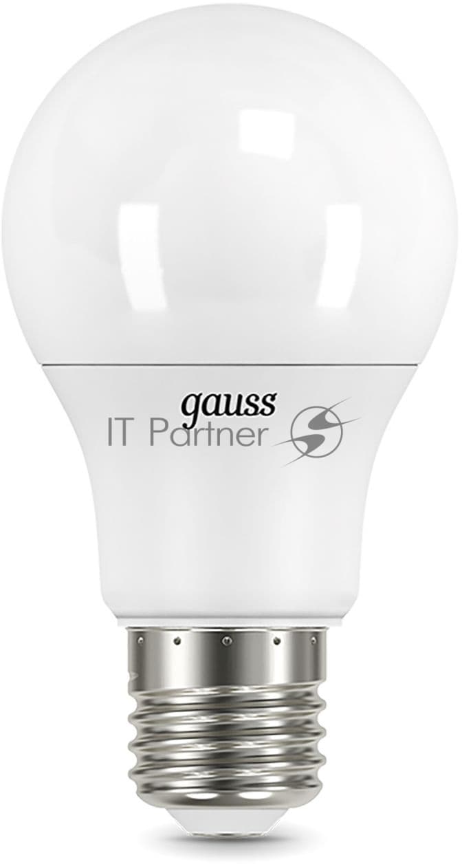 Лампа светодиодная Gauss A60 12Вт цок.: E27 шар 220B 3000K св. свеч. бел. теп. A60 (упак.: 10 шт)
