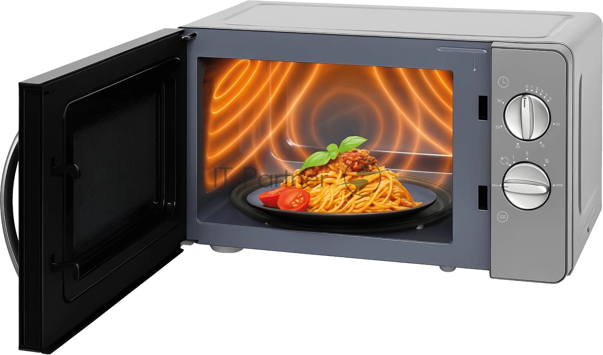 Микроволновая печь Vitek VT-MW1320 черный, 20 л, 700 Вт, переключатели - поворотный механизм