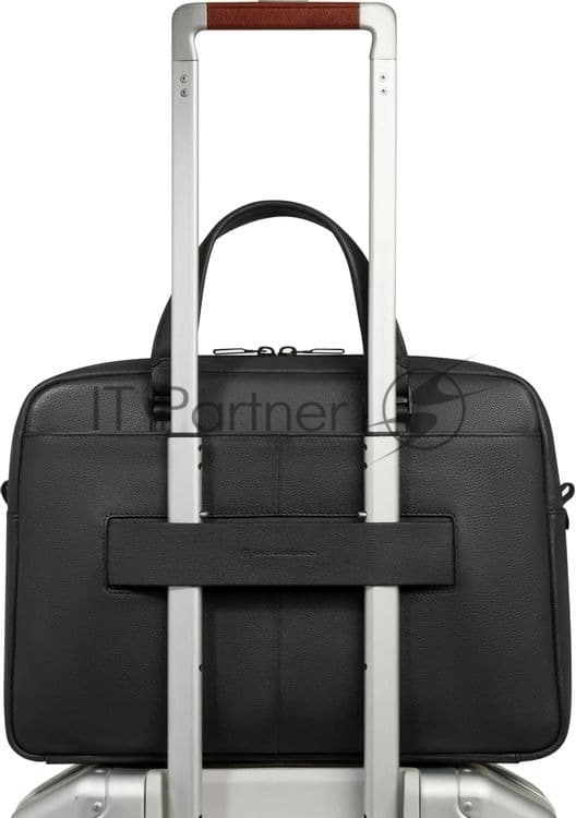 Деловая сумка мужская Piquadro Ael CA6920S142/N с отделением для ноутбука 14" черная натур.кожа