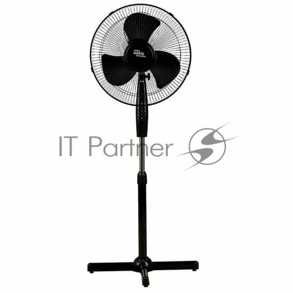 Вентилятор Oasis VF-50PB чёрный, напольный, 50 Вт, 3 скорости, 36 см (4 шт. в коробке)