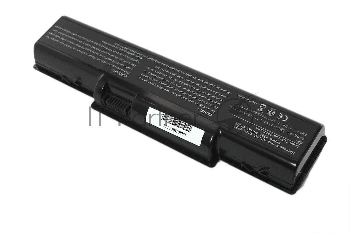 Аккумуляторная батарея для ноутбука Acer Aspire 2930, 4230, 4310, 4520, 4710,4920 7800mAh OEM черная
