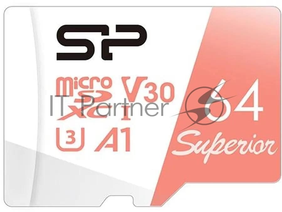 Флеш карта microSD 64Gb Silicon Power Superior A1 microSDXC Class 10 UHS-I U3 100/80 Mb/s