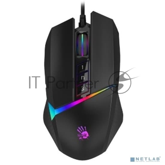 Мышь проводная A4Tech Bloody W60 Max черный, 10000 dpi, USB, кнопки - 10
