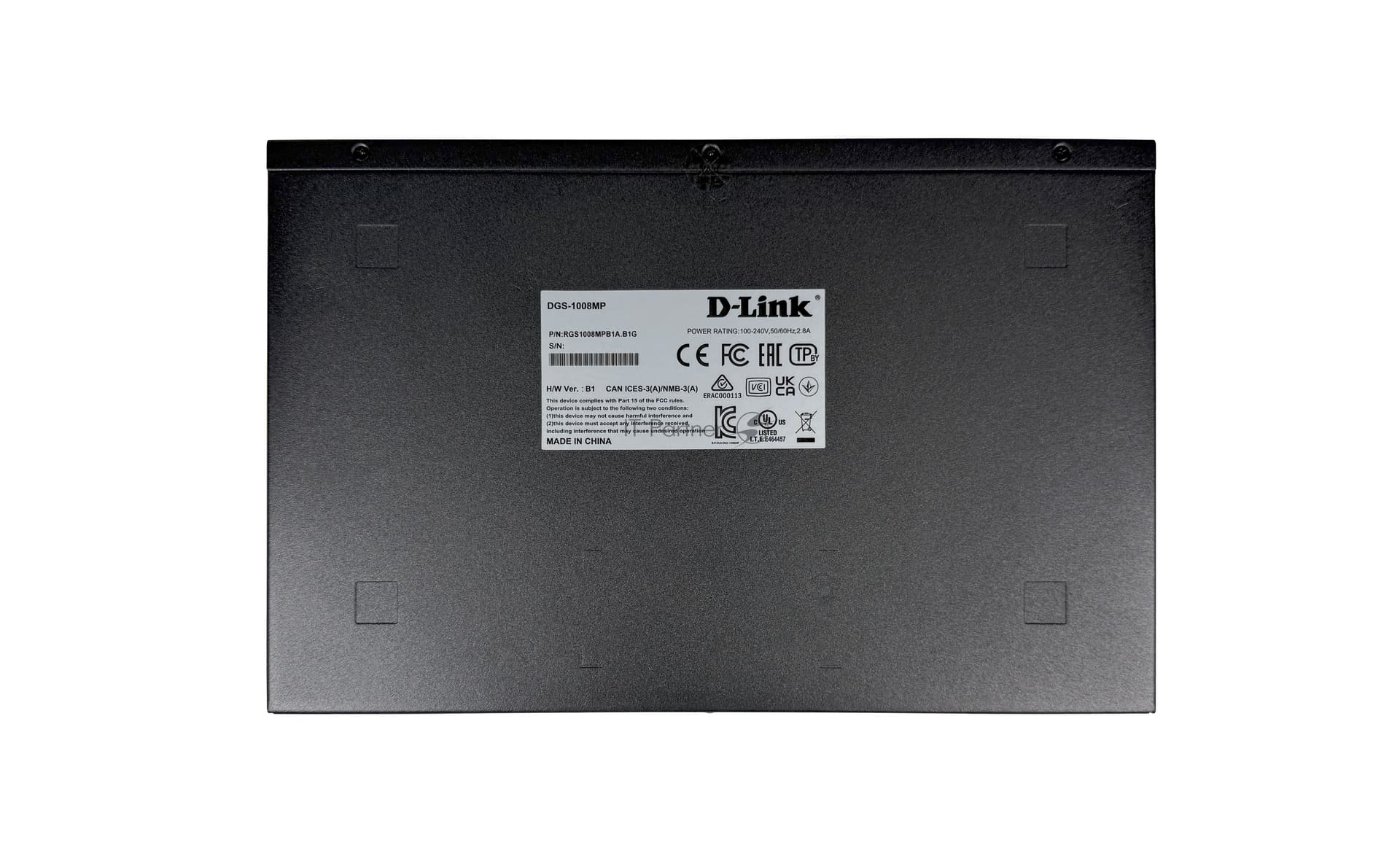 Коммутатор D-Link DL-DGS-1008MP/B1A, 8×1 Гбит/с, неуправляемый