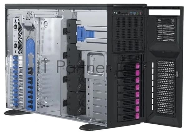 Серверный корпус/ 4U, ATX /E-ATX, Tower,8x3.5" hs+3x5.25'' int + 1x3.5'' SAS/SATA,12Gbps Backplane (for 3.5" HDD)including Rear Fan Module Kit*2, and converter cables for GPU AOC PWR; 2200W CPRS(1+1)