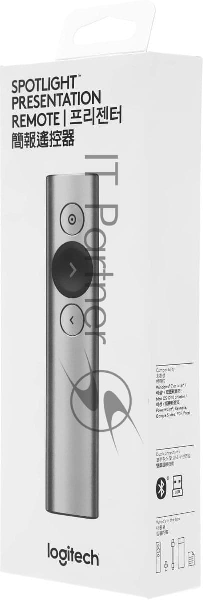Презентер Logitech Spotlight Radio USB (30м) серый