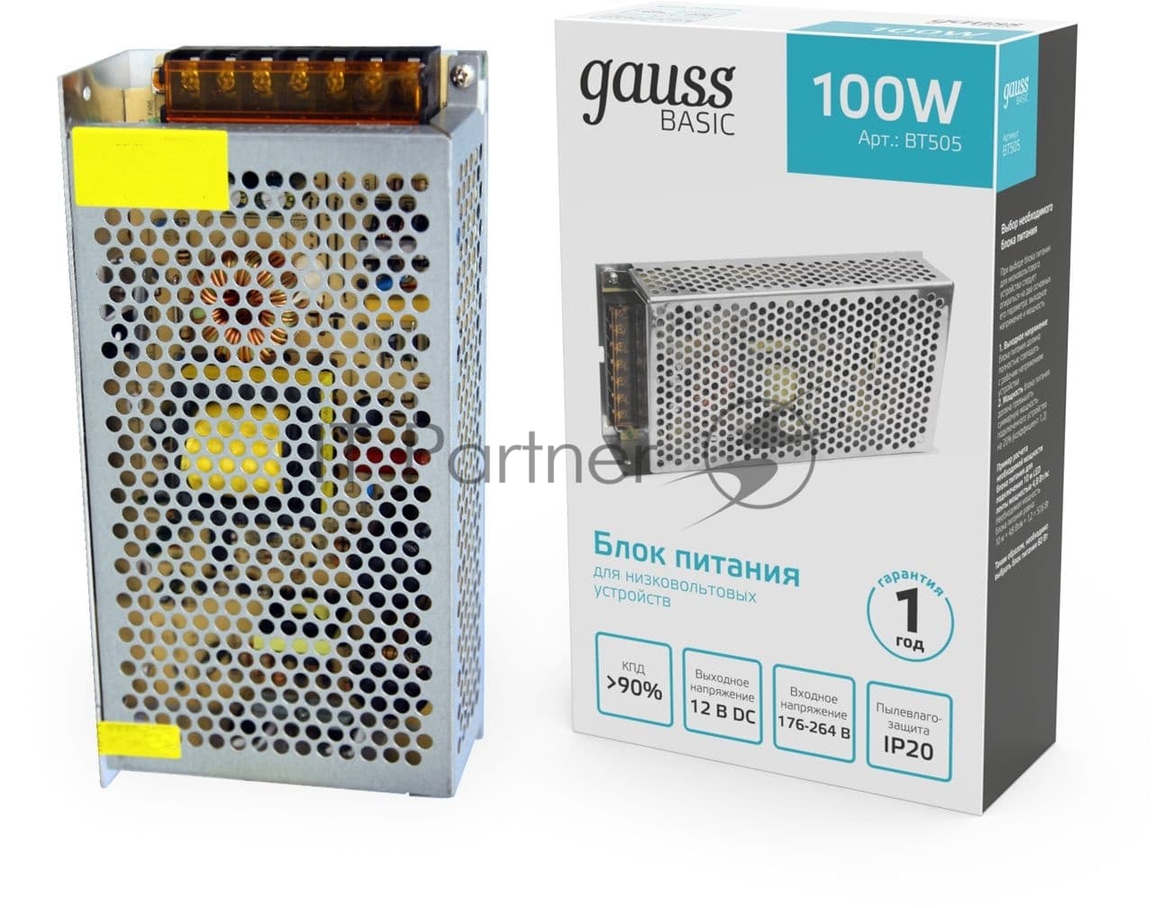 Блок питания для светодиодной ленты Gauss BT505