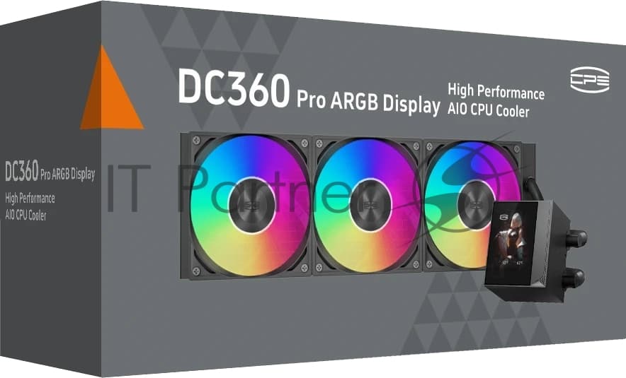 Система водяного охлаждения PcCooler DC360 Pro Display ARGB Soc-AM5/AM4/1200/1700/1851 черный 4-pin 39.8dB Al LCD 310W Ret (DC360PRO-BKAWXY-GL)