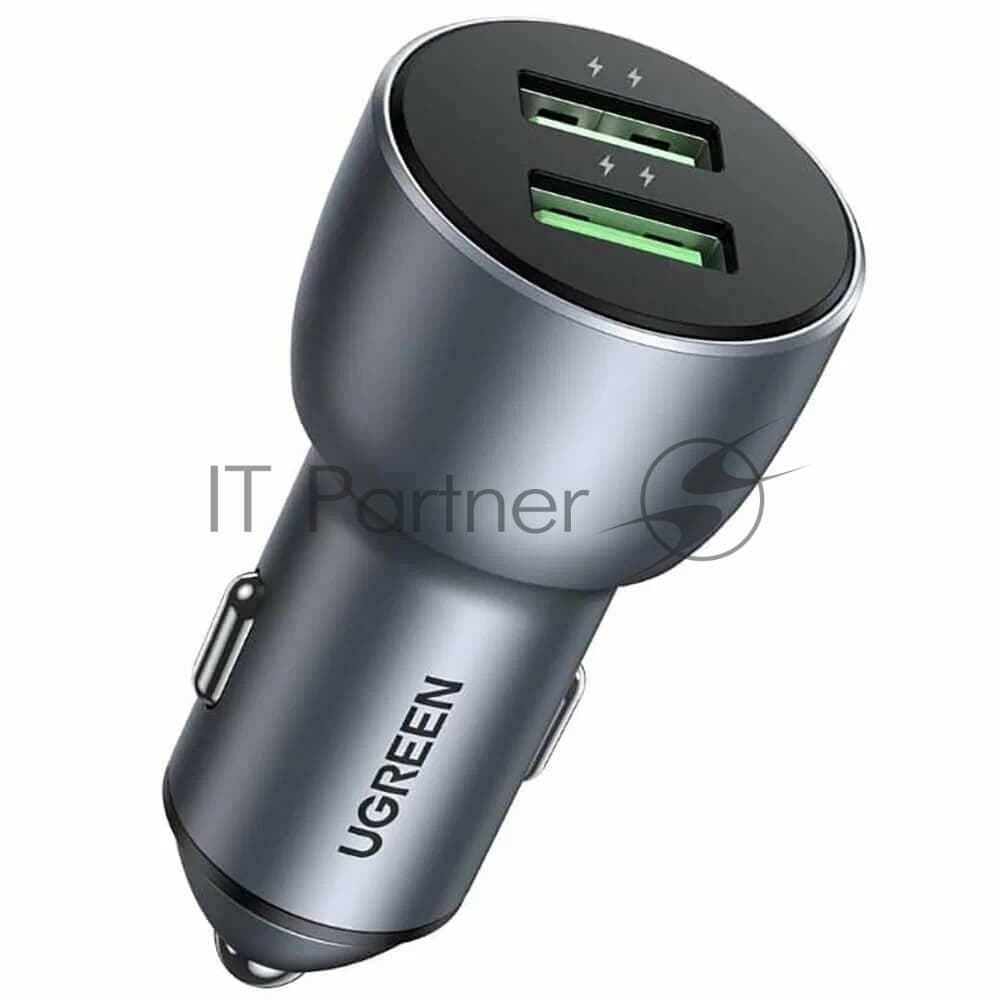 Автомобильное зарядное Ugreen CD213-10144 Gray