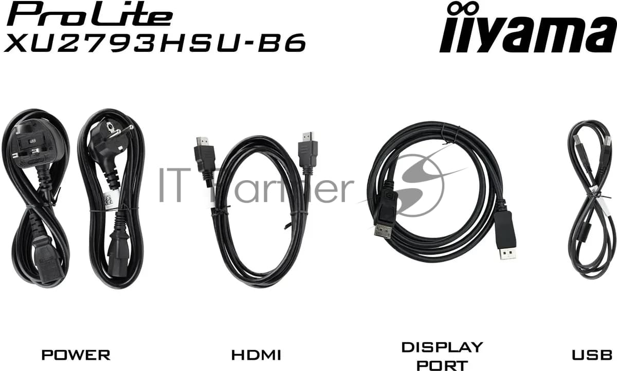 Монитор 27" Iiyama ProLite XU2793HSU-B6 IPS 1920x1080, 100 Гц, 1 мс, 16:9, 250 кд/м2, 1xHDMI, 1хDP, 2xUSB, 1x3.5 мм, черный