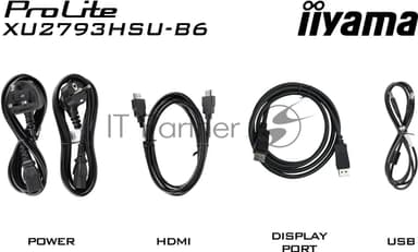 Монитор 27" Iiyama ProLite XU2793HSU-B6 IPS 1920x1080, 100 Гц, 1 мс, 16:9, 250 кд/м2, 1xHDMI, 1хDP, 2xUSB, 1x3.5 мм, черный