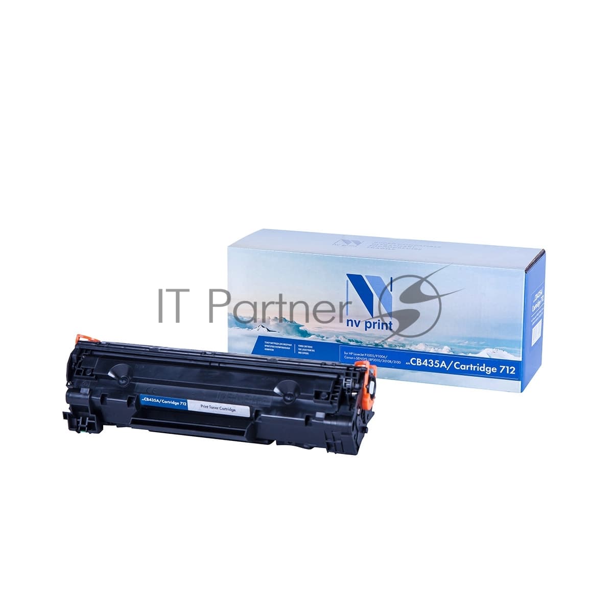 -/ Тонер-картридж NVP NV-CB435A/NV-712 универсальные для HP/Canon LaserJet P1005/ P1006/ LBP 3010 i-Sensys/ 3010B i-Sensys/ 3020 i-Sensys/ 3100 i-Sensys (1500k)