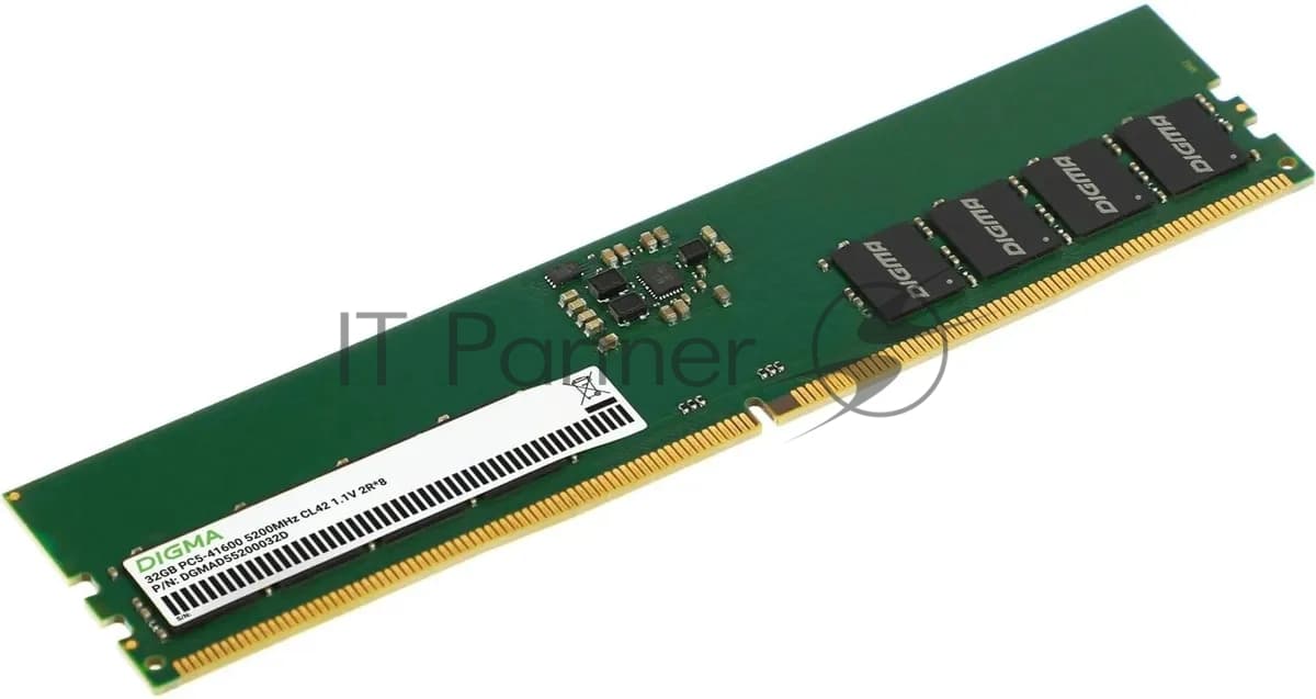 Оперативная память Digma, DDR5, 32Gb (1x32Gb), 5200MHz, CL42, DIMM