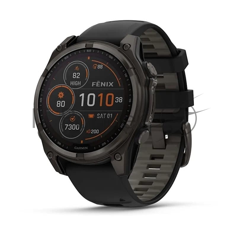 Умные часы Garmin Fenix 8, 1.6" AMOLED, Wi-Fi, Bluetooth, NFC, 100м, серый / черный